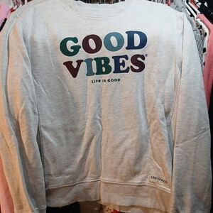 Life is Good Gray Sweater